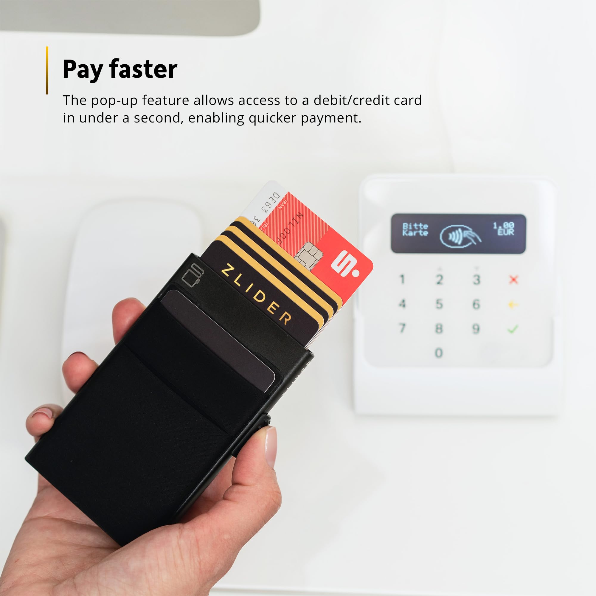 Credit Card Holder Slim Wallet | etui na karty z portfelem RFID | etui na karty męskie z przegródką na monety | nowoczesne etui na karty kredytowe z aluminium | Smart Portmonee męski i damski