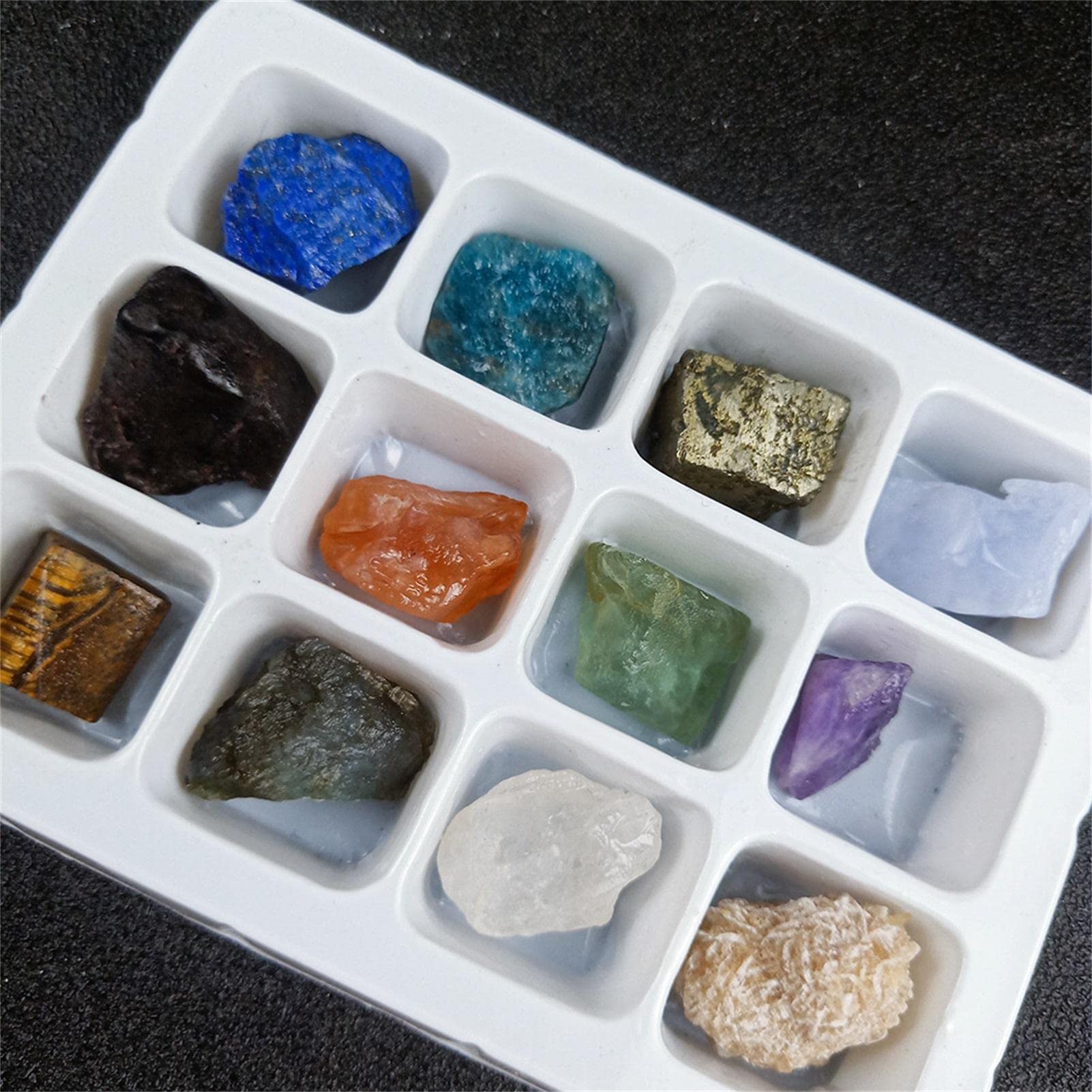 Amazon.co.jp: 集合鉱石標本、石愛好家のための12個の岩石鉱物