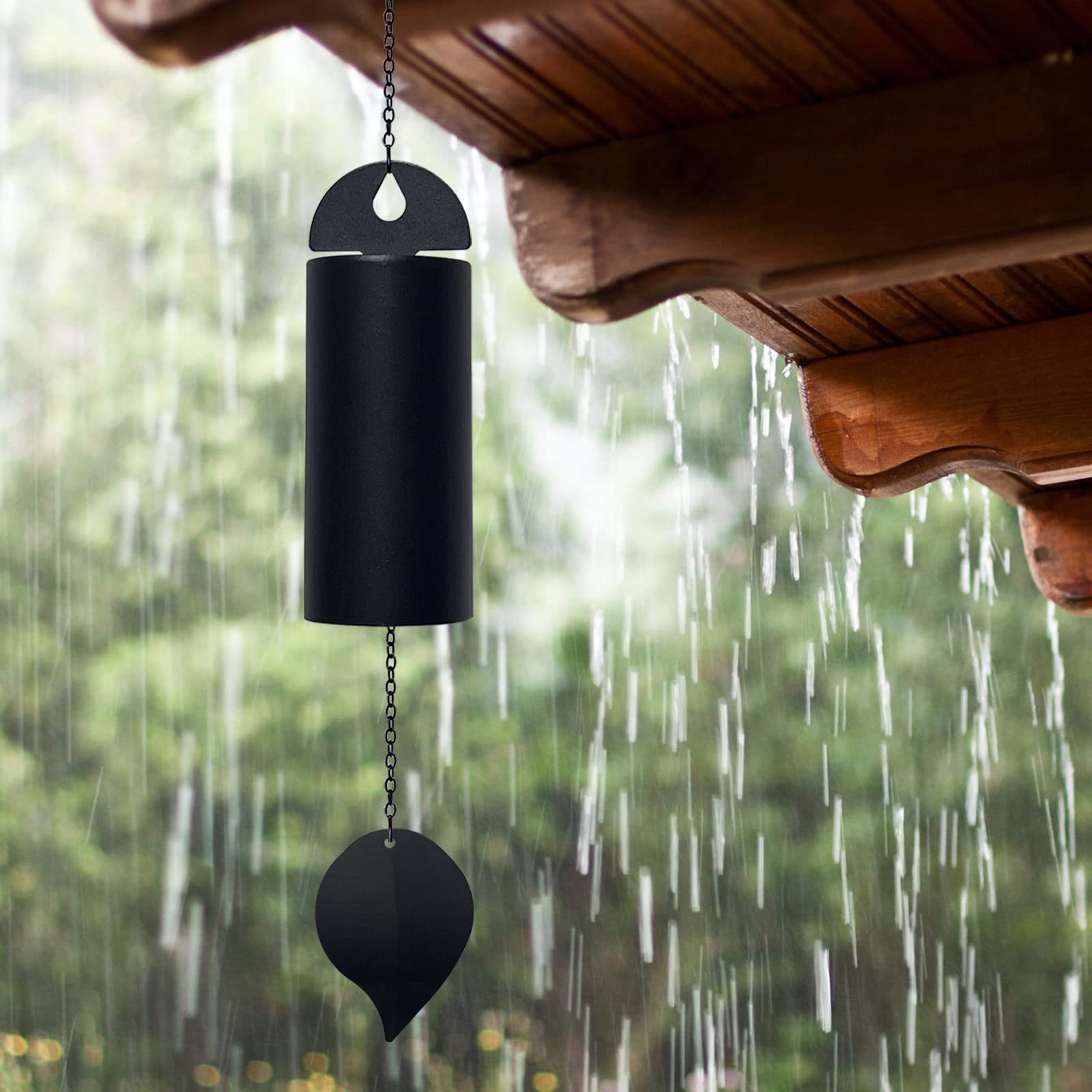 Grand Carillon à résonance Profonde pour extérieur - Cloches de Jardin - 528 Hz - Cloche à Vent Faible - 76,2 cm (Grand)