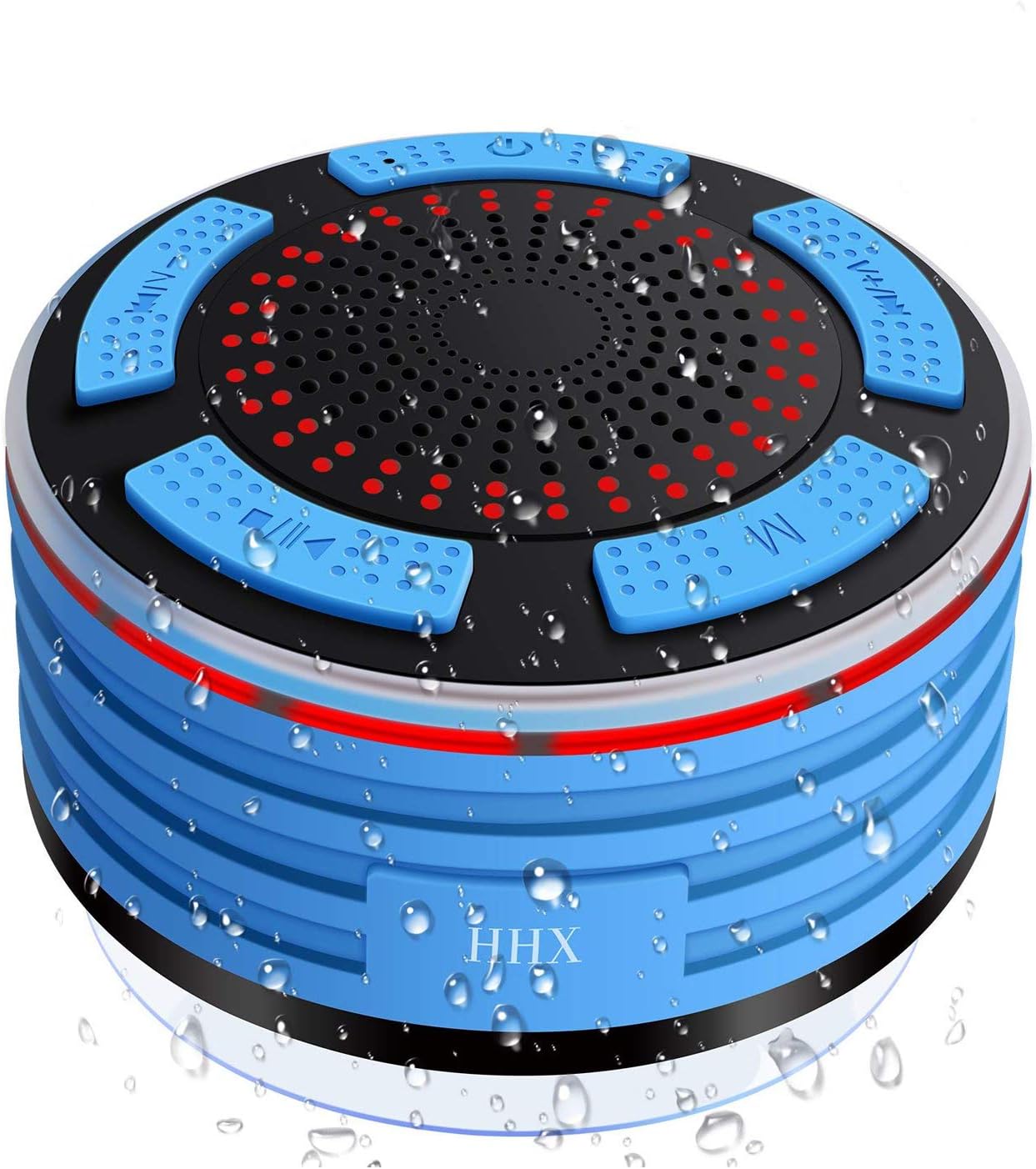 HHX Bluetooth Speaker, Waterproof Wireless Bluetooth 4.0 Touch with 5W HD Sound and Bold Bass, Handsfree, 6H Playtime Perfect for Boat and Camping, Pool, Home, Outdoors, Travel, Party [Blue]