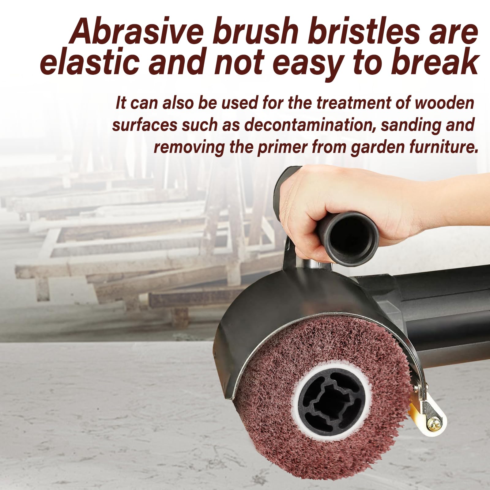 Spazzola In Nylon Spazzola Abrasiva Rullo Satinato - Foto 3