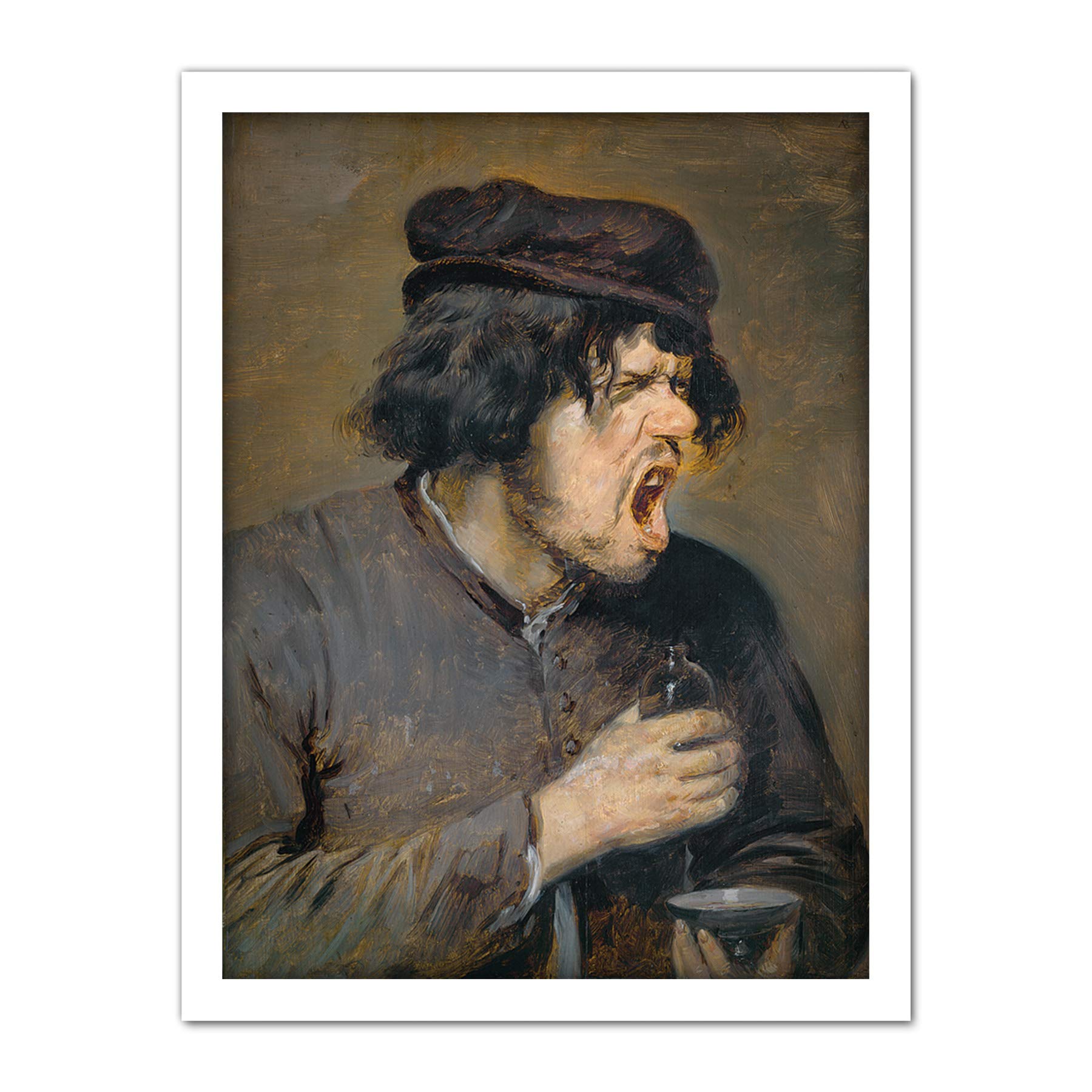 Adriaen Brouwer The Bitter Potion Large Framed Art Print Poster Wall Decor 18x24