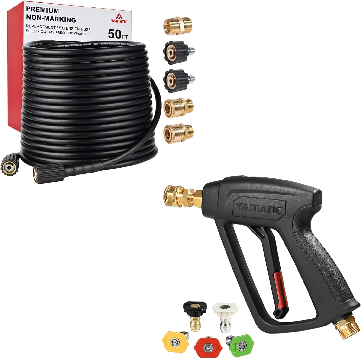 YAMATIC Pressure Washer Hose 50 ft Kink Resistant, High