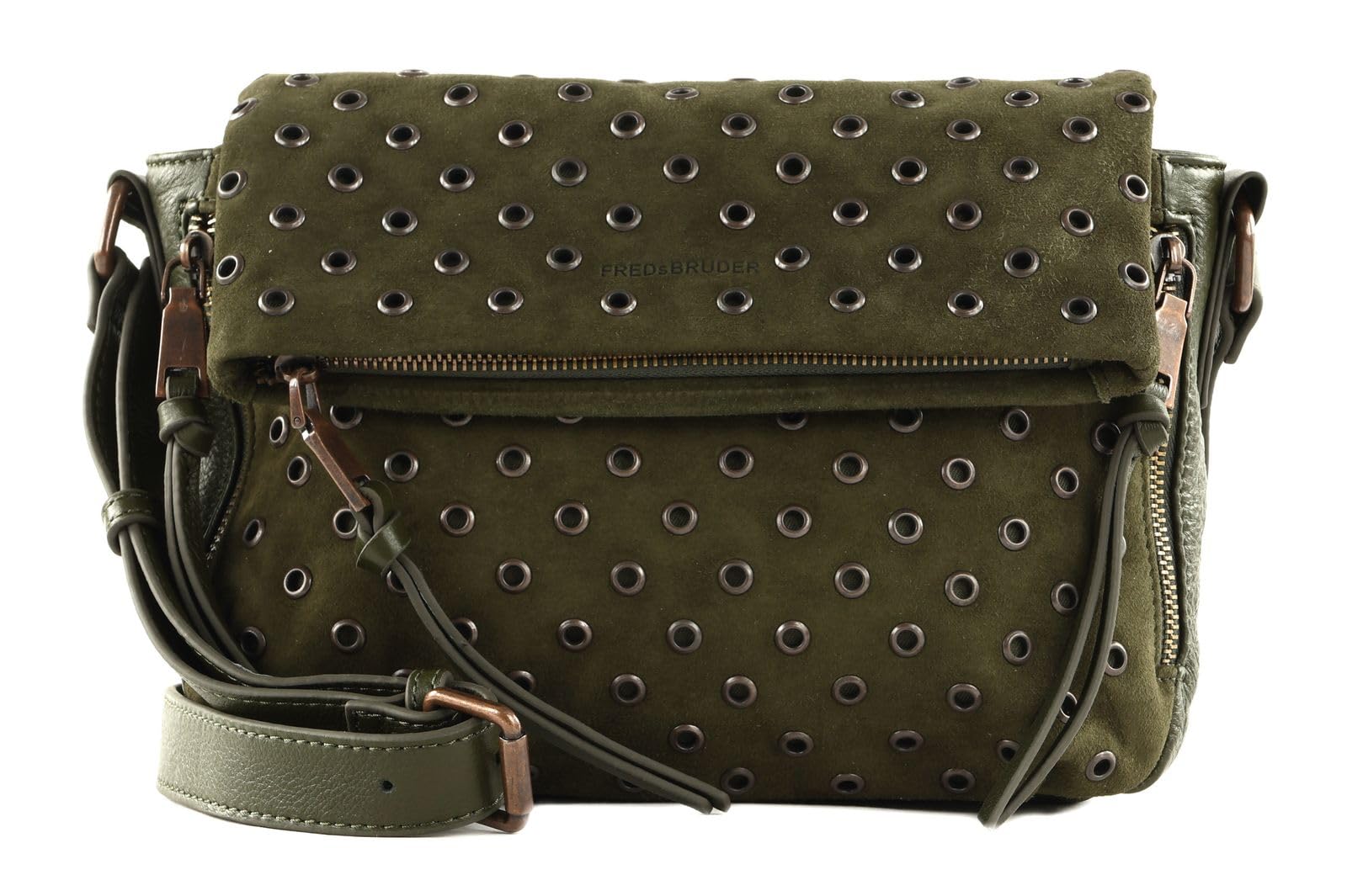 Sac en cuir FREDsBRUDER Hey You Rock Olive aux finitions haut de gamme - 5
