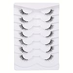 GMAGICTOBO False Eyelashes Short Natural Lashes Pack Half Lashes 3D Fake Eyelashes Light Volume Eye Lashes Strips 7 Pairs Multipack