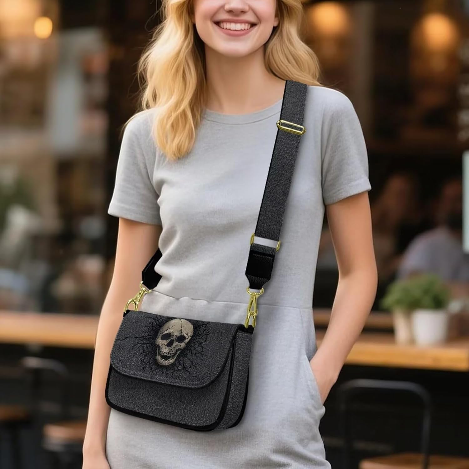 COEQINE Waterproof Crossbody Bag for Women Leather Shoulder Purses for Woman Large Sling Bag Purse with Adjustable Strap