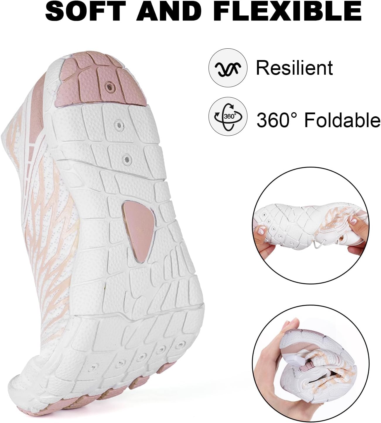 Hike Barefoot Shoes Womens Mens, Pro Water Shoe Women Men Footwear Barefoot Hike Shoes for Travel, Wide Toe Box Non-Slip Breathable Zero Drop Shoe(Women 10/ Men 8) Pink-Blue - Image 7