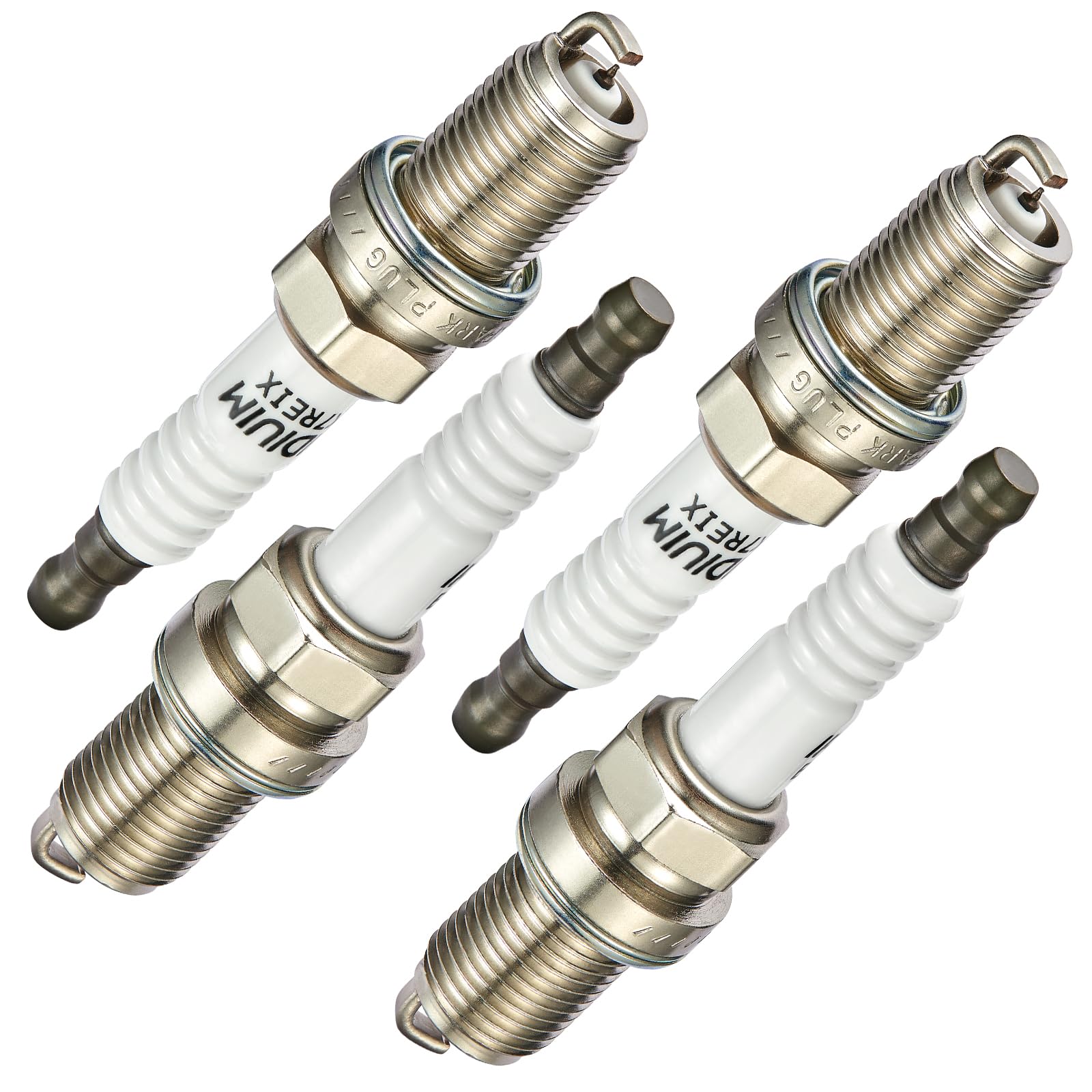 BDFHYK Set of 4 Iridium Spark Plug Compatible with Honda Civic, Compatible with Volkswagen Passat Golf Jetta Scirocco 1.6L 1.8L 2.0L L4 Engine Replacement for BKR7EIX 2551 SP1011 9770 2667