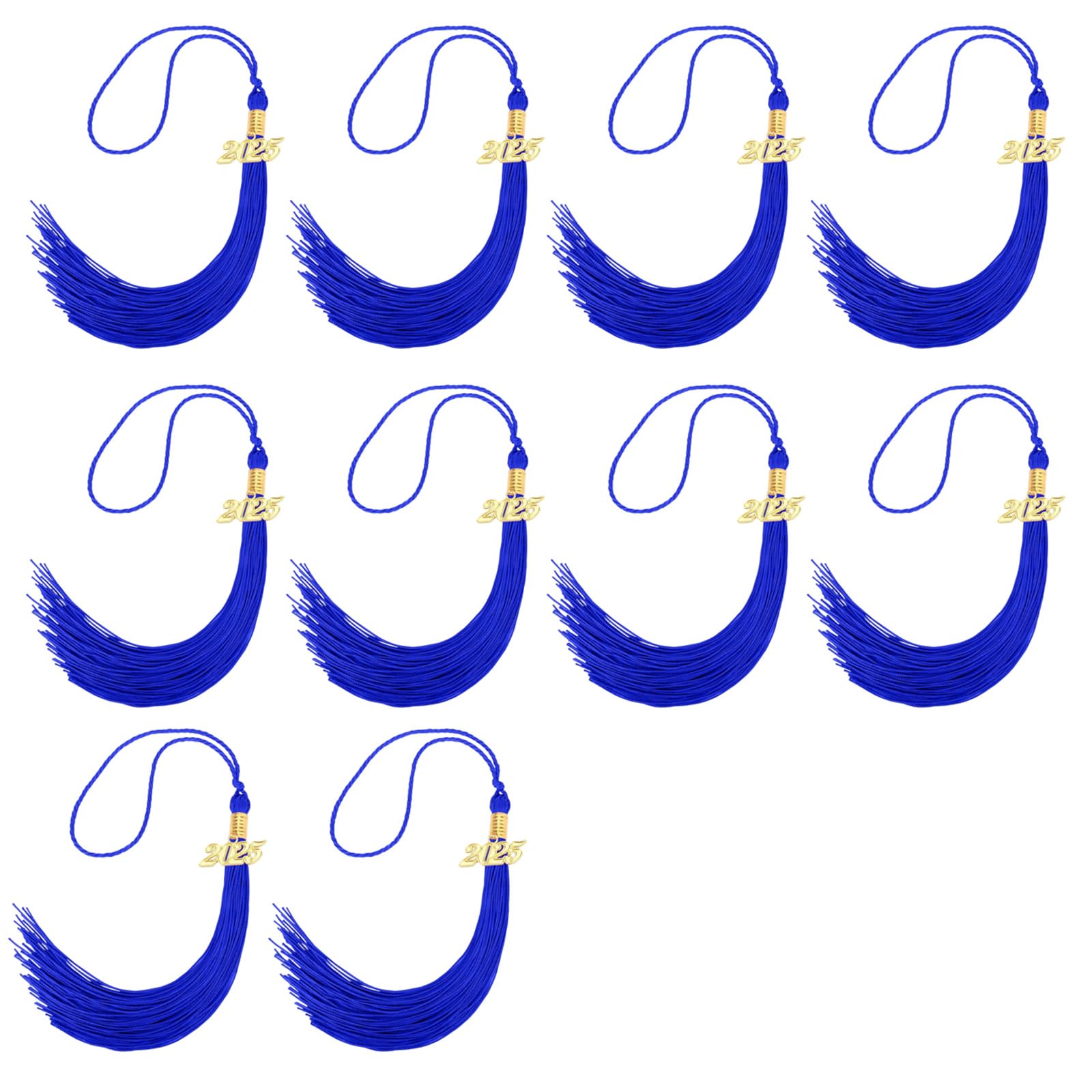 Tsophreniq 10Pcs Graduation Tassels 2025 Graduation Hat Tassels Charm for Class of 2025 Graduates and Event Celebration Polyester Commencement Ceremony