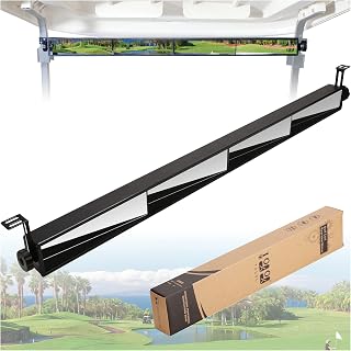 Golf Cart 4-Panel Wide Angle Rear View Mirror - Universal Fit for Club Car, EZGO, and Yamaha, Eliminate Blind Spots