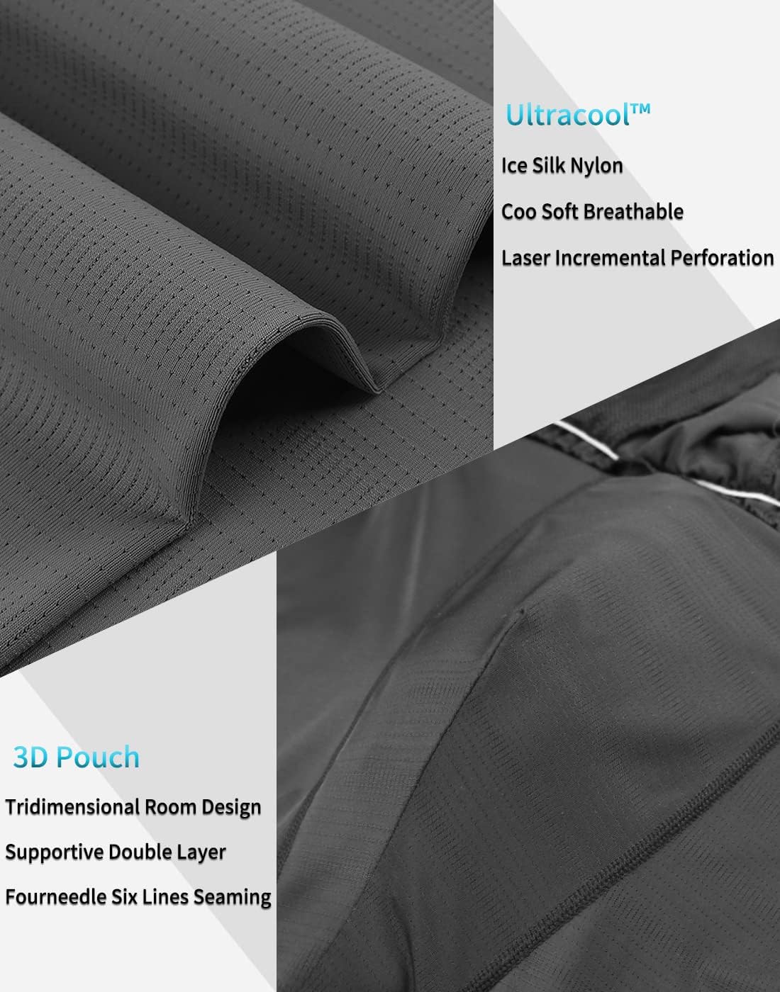 LUCOWEE Mens Swim Trunks Comfortable Compression Liner Swim Shorts Zipper Pockets Quick Dry 7" Inseam Bathing Suit Swimsuits - Image 6