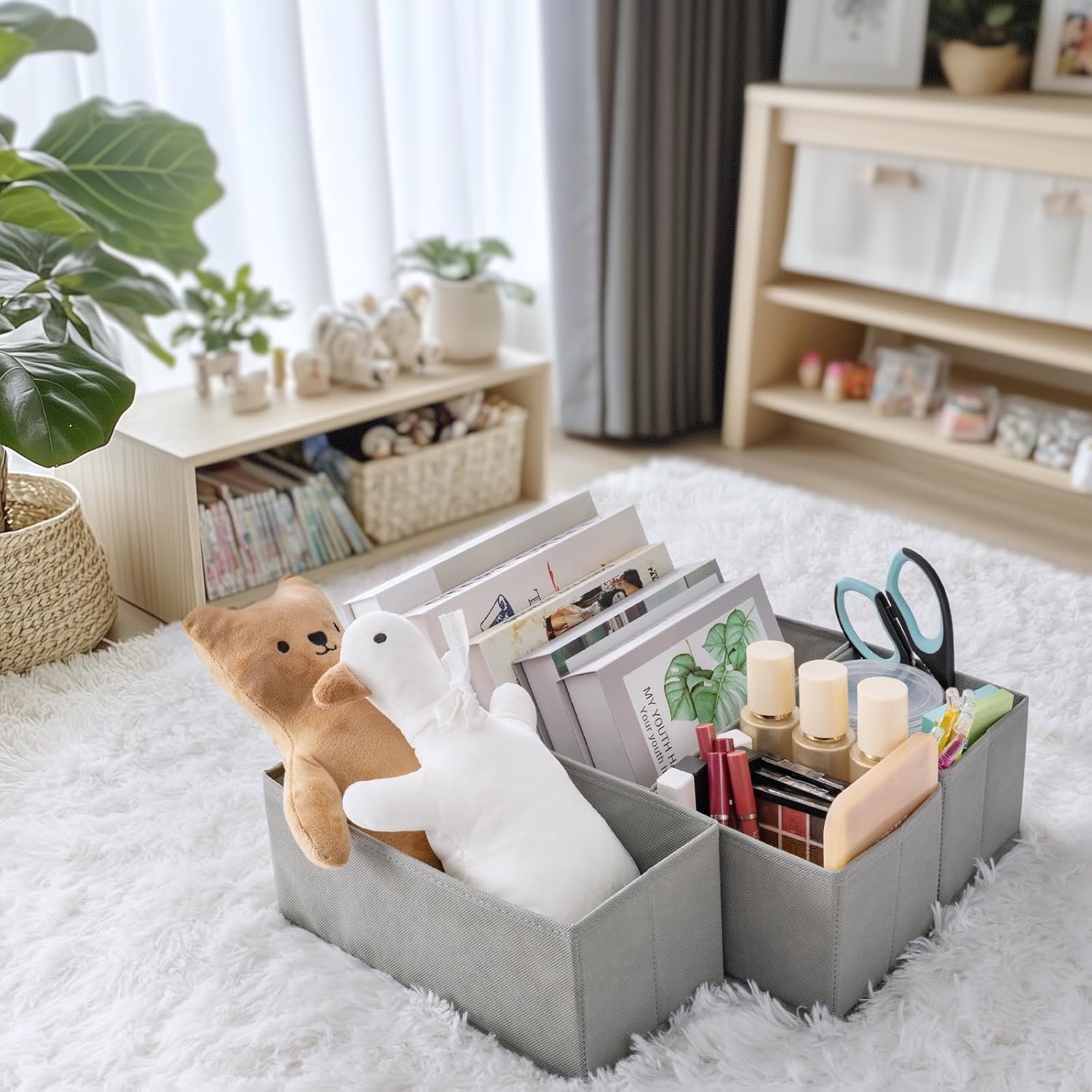 Criusia Drawer Organizer Clothes, 10 Pack Dresser Organizer for Baby Clothes, Underwear, Sock- Foldable Closet Organization and Storage Dividers Bins for Nursery, Bedroom (Grey) Grey 10PACK image 9 of 9 B0DHGNHZVH