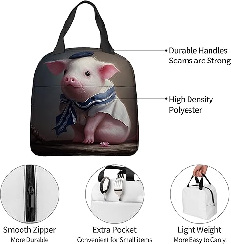Miniatura 7 de OOZ Rportable - Bolsa de almuerzo para mujeres y hombres, aislada, reutilizable, para oficina, trabajo, picnic, playa, bolsa de almuerzo con