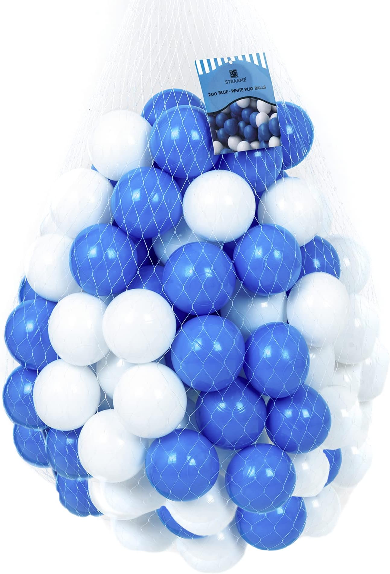 Straame Playballs, Crush-Proof, Colourful Pit Balls for Kids Baby-Approved Multi-Pack Toddler Ball Pit, Smooth Plastic Balls, No Sharp Edges, Non-Toxic & BPA Free.