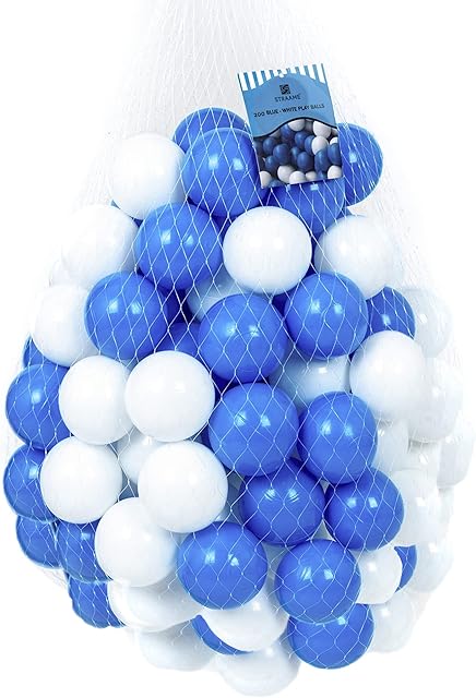 Straame Playballs, Soft Pit Balls for Kids, Small Colourful Plastic Balls, Crush Proof, Smooth Surface and No Sharp Edges, Toxic Free, Multi Pack Baby Approved Playball Set