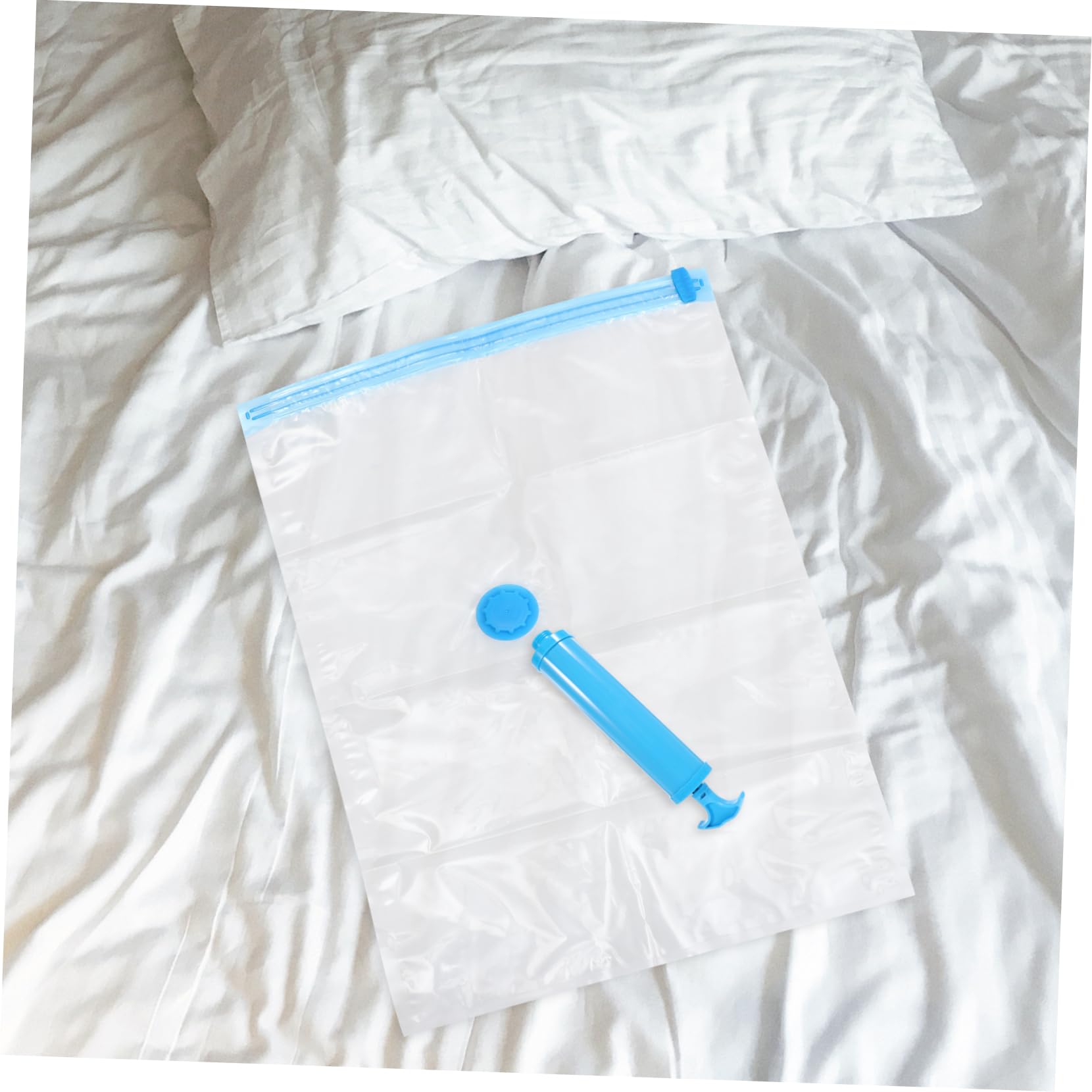 MAGICLULU Sacchetti Sottovuoto per Coperte e Cuscini, in Pa e Pe, con Pompa Manuale, Design di Compressione per Casa e Viaggio