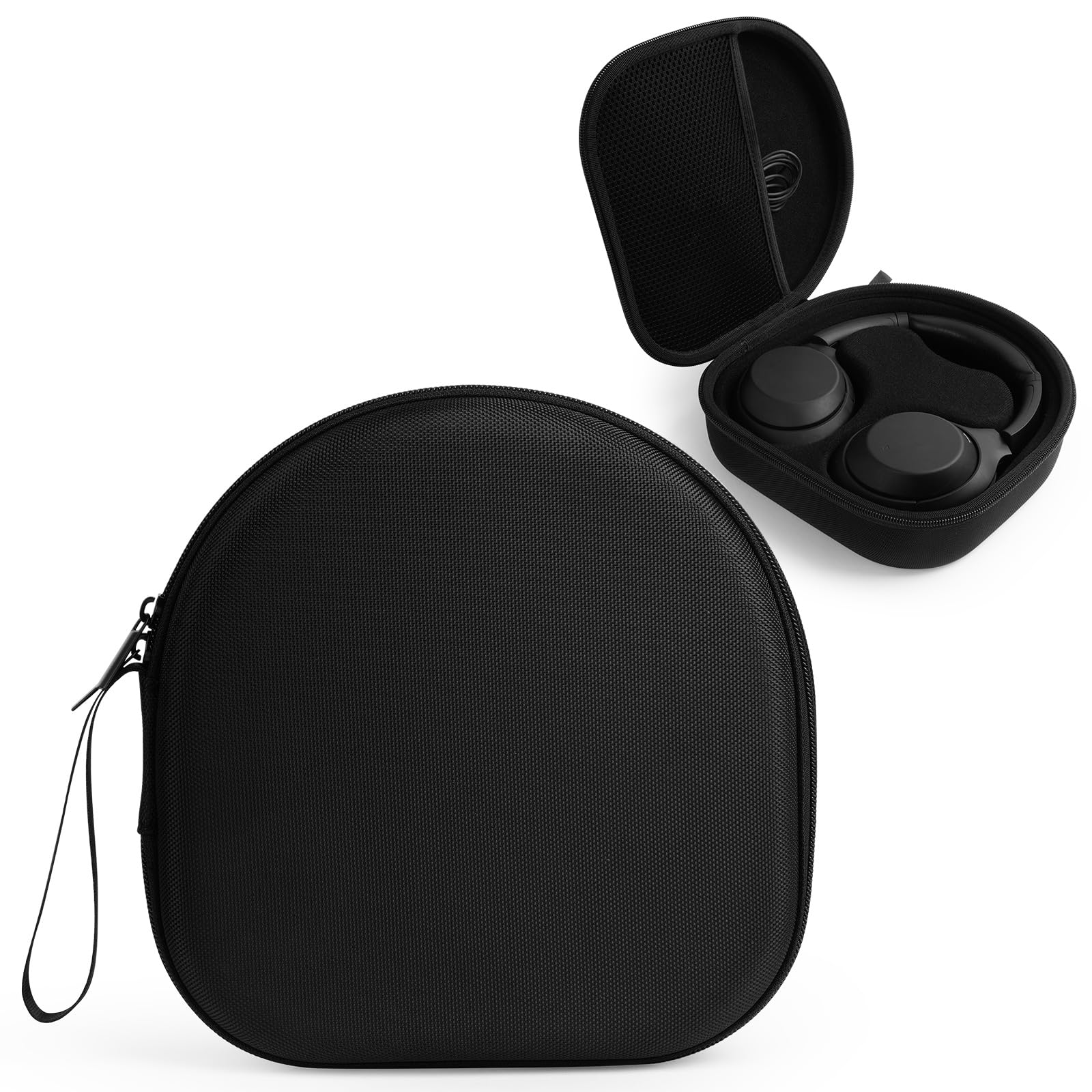 Ainiv Czarny Etui Kompatybilny ze Słuchawkami Bezprzewodowymi z Redukcją Szumów Sony WH-CH700/710/720N WH-1000XM4 i JBL 720BT 710BT, Hardshell Eva Torba na Słuchawki Podróżna z Wyjmowanym Wzmocnieniem