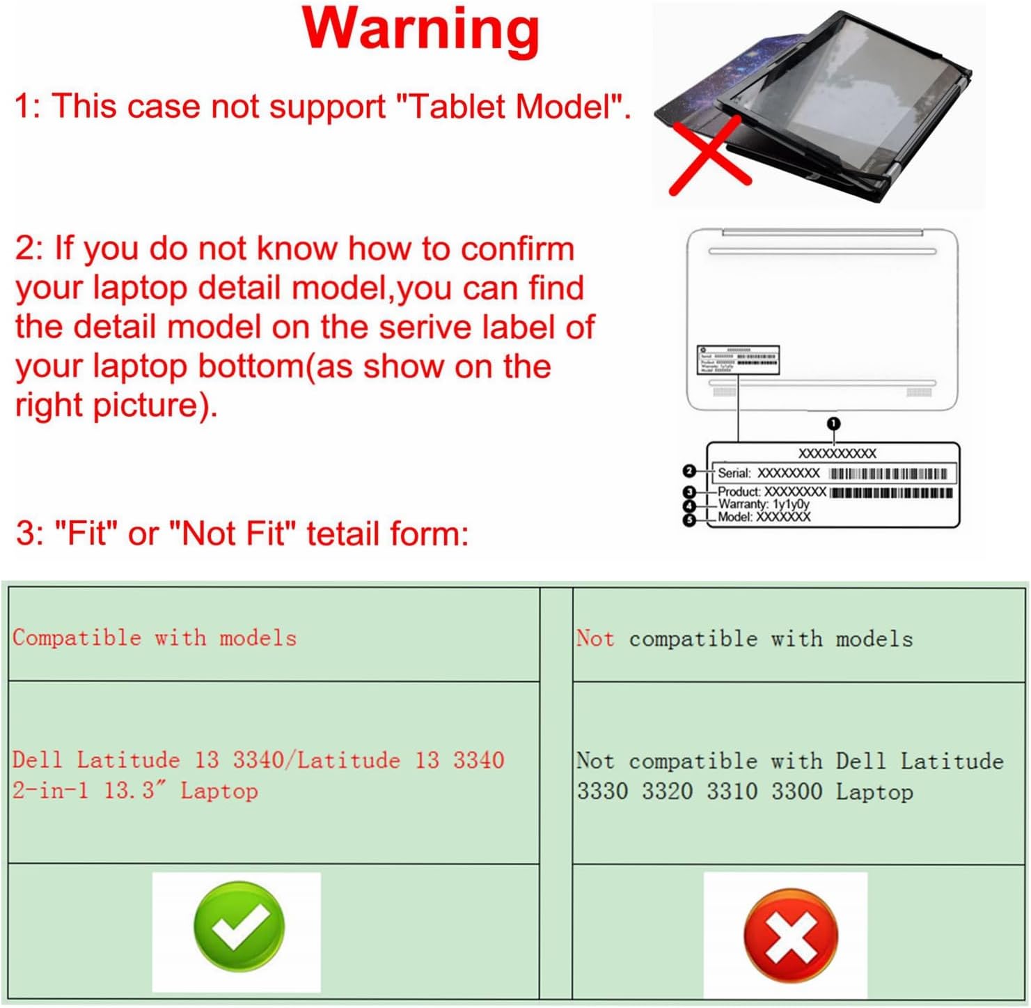 Alapmk Protective Case Cover for Dell Latitude 3340/Latitude 3340 2-in-1 13.3" Laptop (Not fit Latitude 3330 3320 3310 3300),Black