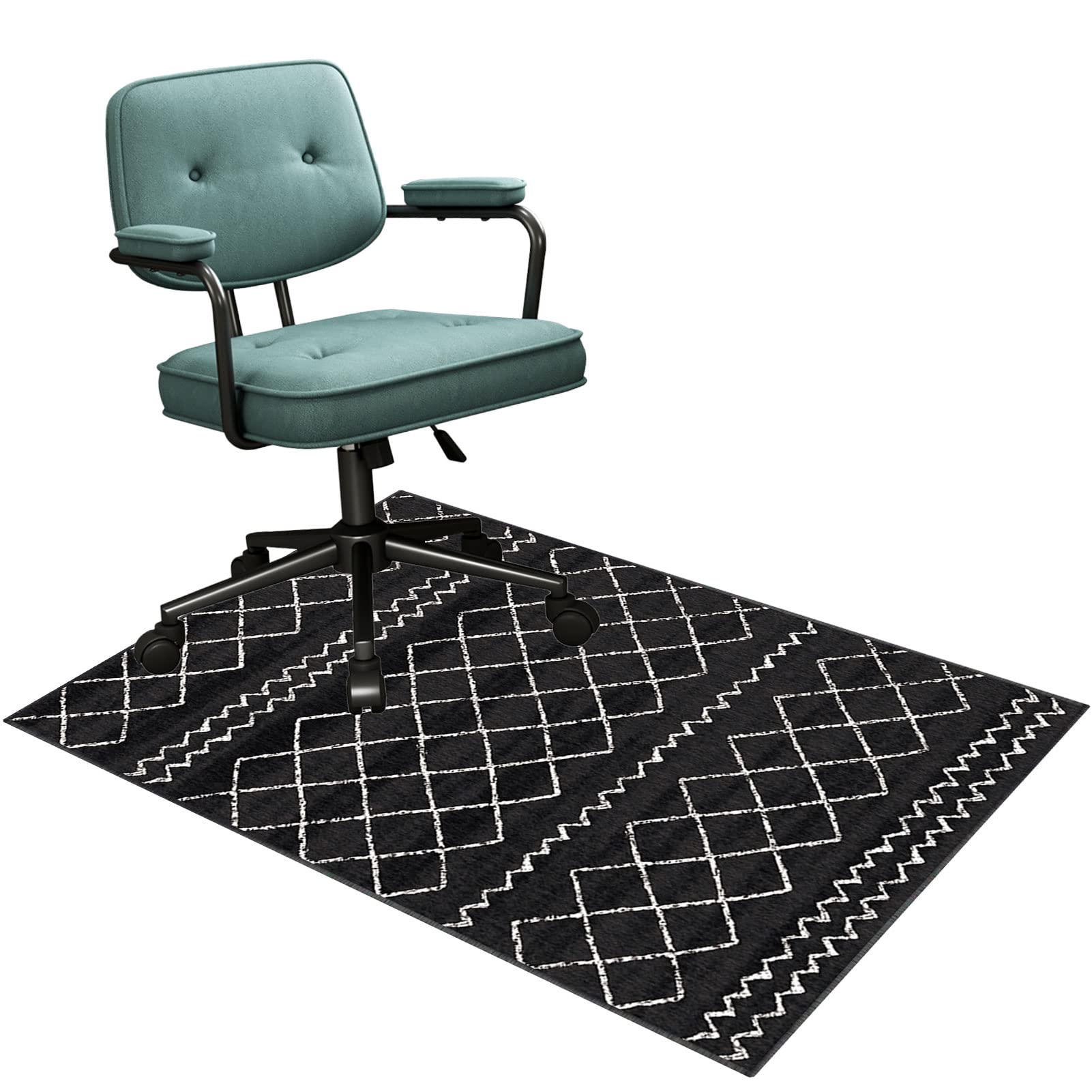 EYZO Chair Mat For Carpeted Floor, Office Chair Mat, Gaming Chair Mat, Multi-Purpose Carpet Protector, Desk Chair For Carpeted And Hardwood Floor, Protects Floors Floor Mat, 90 × 140 cm Rug