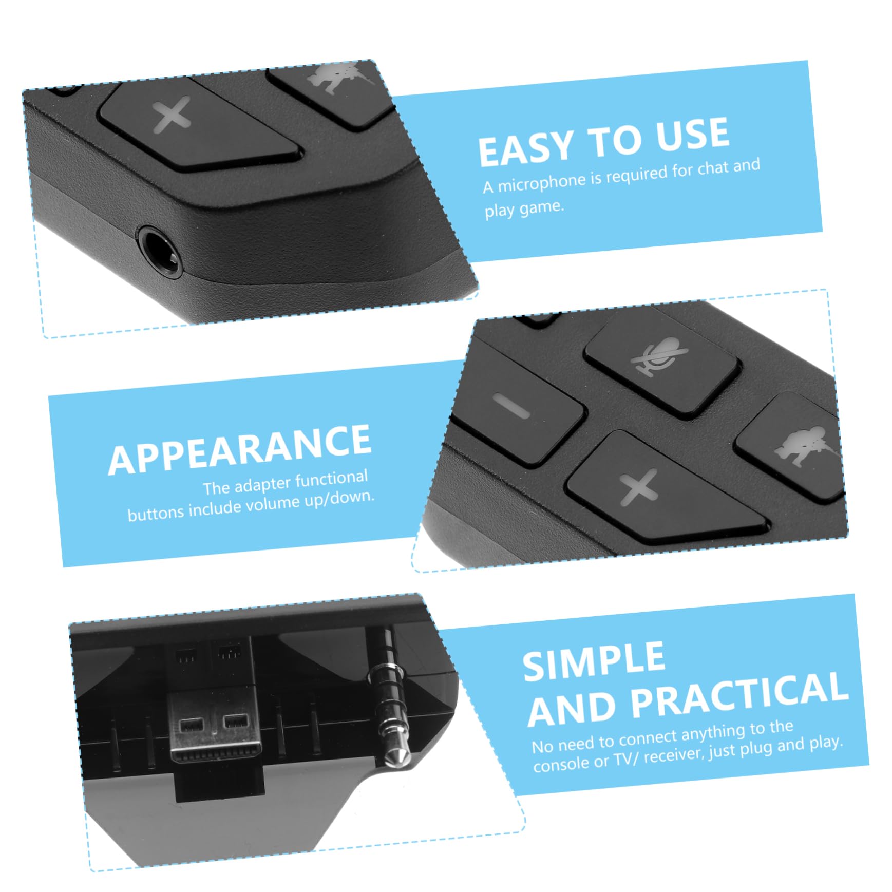 HEMOTON 2stücke Headset Converter Für Stereo Audio Adapter Mit Klinkenstecker Verlustfreie Soundqualität Kompakt Und Tragbar Für Gaming Und Chat