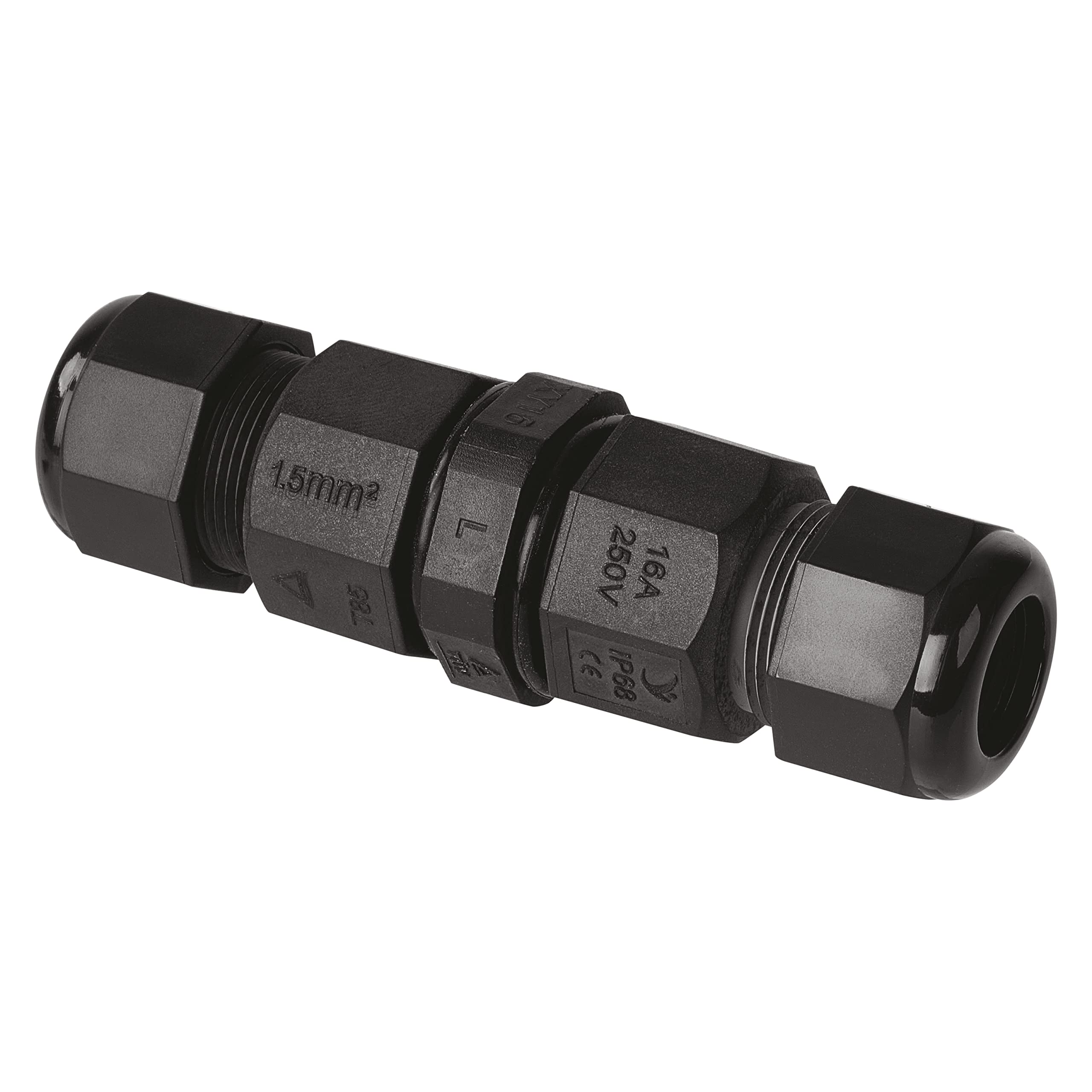 EMOS Connector for Cable Diameter 3 x 0.75-2.5 mm², Connection Plug 2.6 x 7 cm, Cable Connection, IP68 Waterproof, dustproof, Shockproof, up to 85 °C Operating Temperature