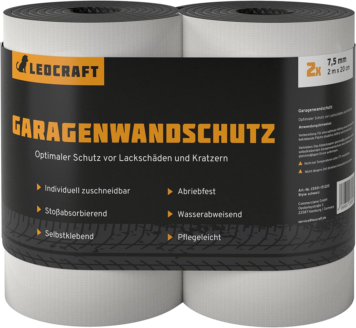 ATHLON TOOLS 2X Auto-Türkantenschutz FlexProtect - Je 2 Lang - Extra