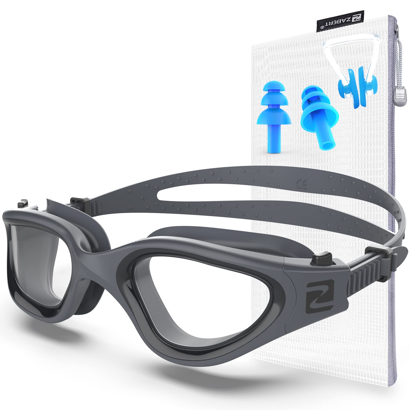 ZABERT W1 Erwachsene Schwimmbrille für Herren Damen, Anti-Beschlag, UV-Schutz, wasserdicht, Erwachsene Unisex, Jugendliche