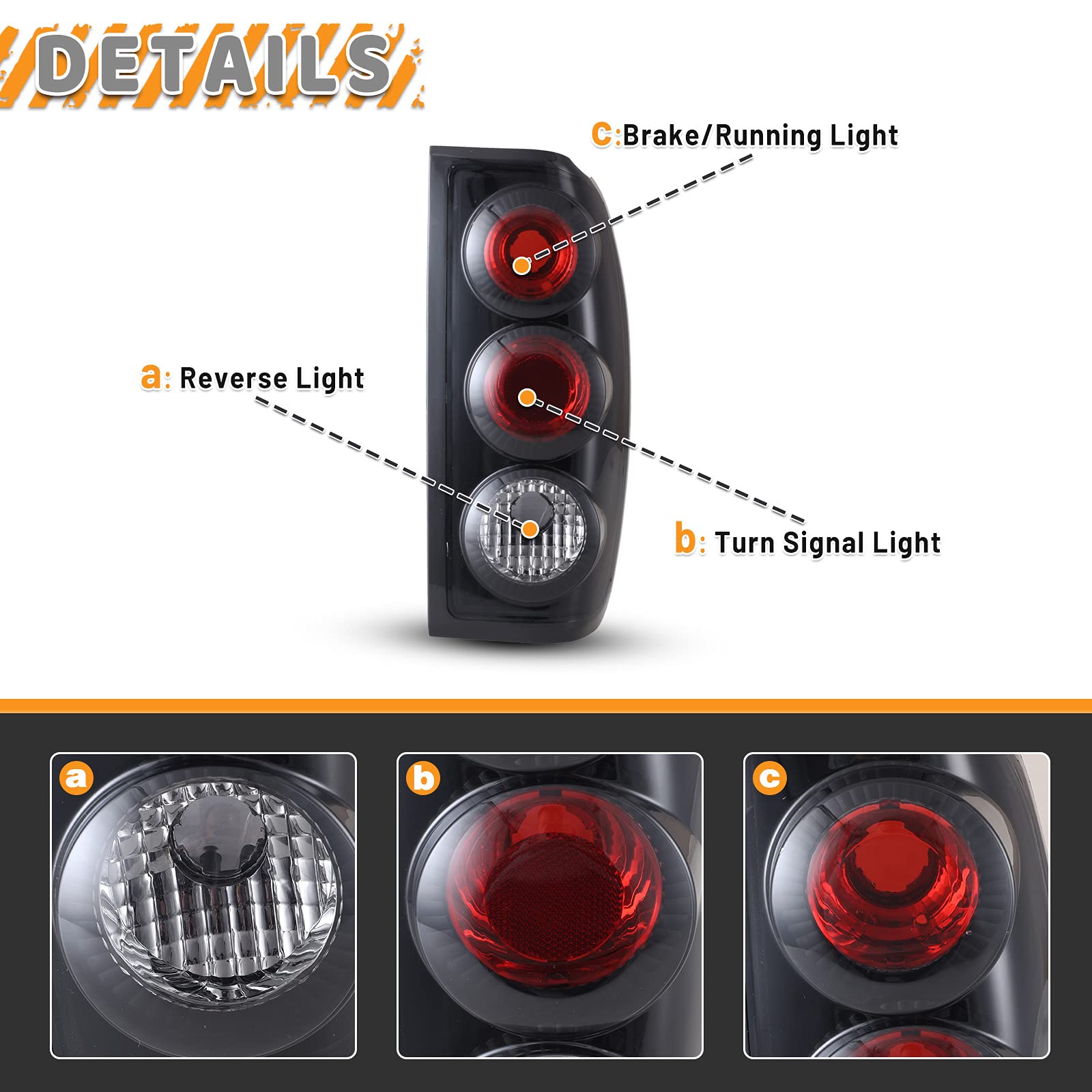 Jpautowholesale Driver Side Tail Light – For 1999-2004 Nissan Frontier
