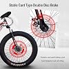 Full Suspension Mountain Bikes with Dual Disc Brake for Adults Men Women, High-Carbon Steel Fat Tire Mountain Trail Bike All Terrain Mountain Bicycle,New Blue 1,26 inch 7 Speed