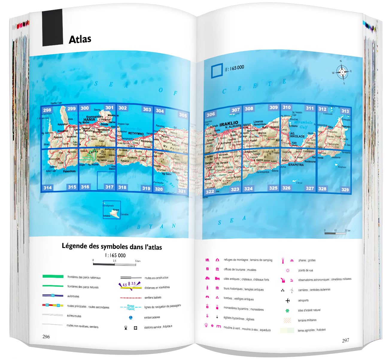 Crète: Guide + Atlas + Carte