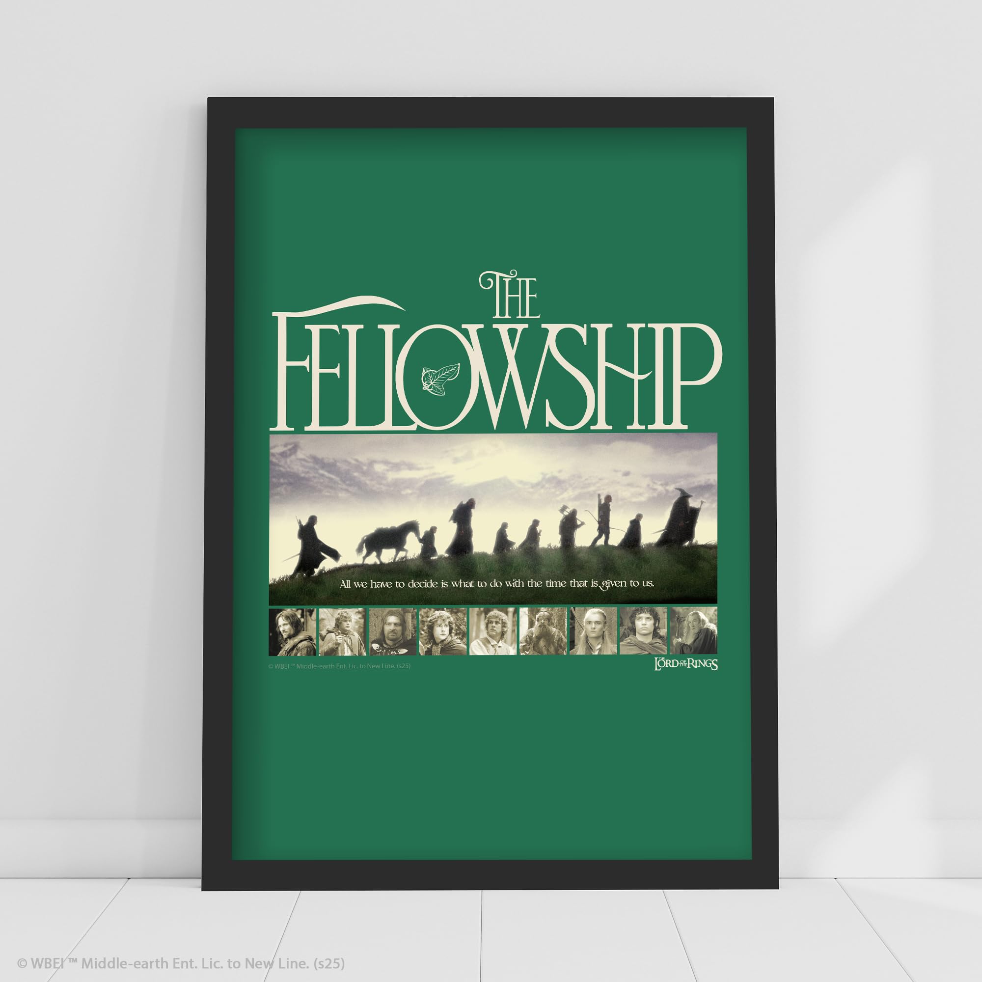 Themed Multicolour The Lord Of The Rings Print - The Fellowship Green Poster Wall Art (21Cm X 29.7Cm - A4)