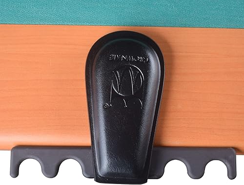 Miniatura 5 de CROWN ME Soporte de taco de piscina de cuero de 4 tacos con peso