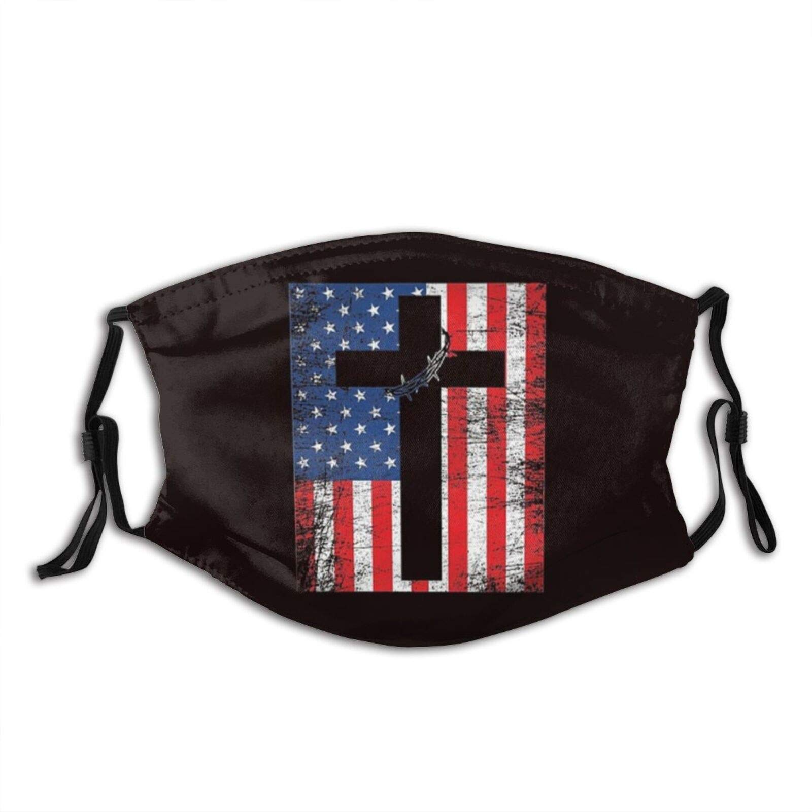 Jesus Saves Christian Cross-Face Mask With 2 Filters, Reusable&Washable Balaclava,For Men Women Adult Teens