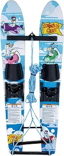 Connelly Cadet Kids Water Skis with Stabilizer Bar & Rope - Beginner Trainer for Safe Learning