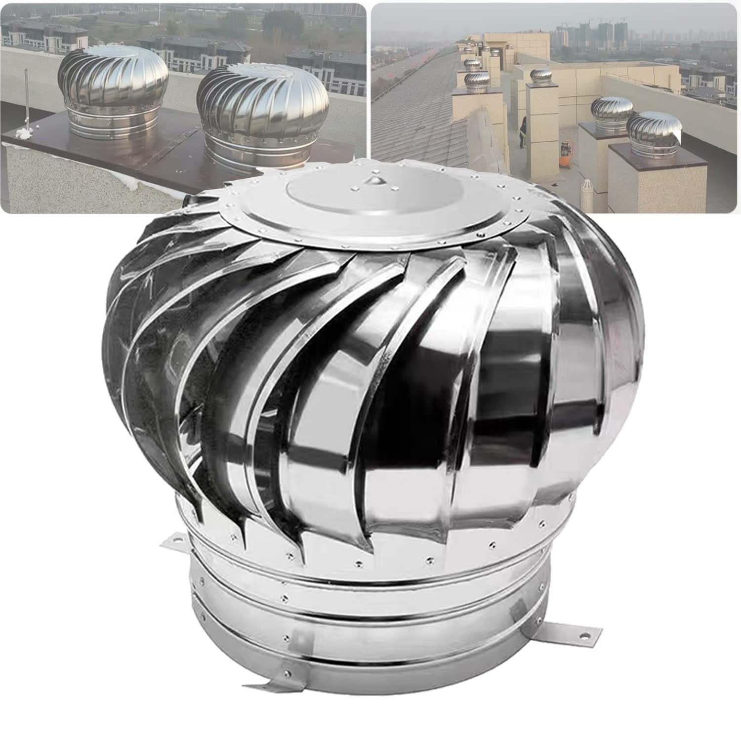 Drehbare Kaminhaube, 110 mm und 160 mm, 300 mm Edelstahl, rostfrei, wartungsfreier Regenschutz, einfaches Einfüllen und verbesserter Luftstrom zum Schutz