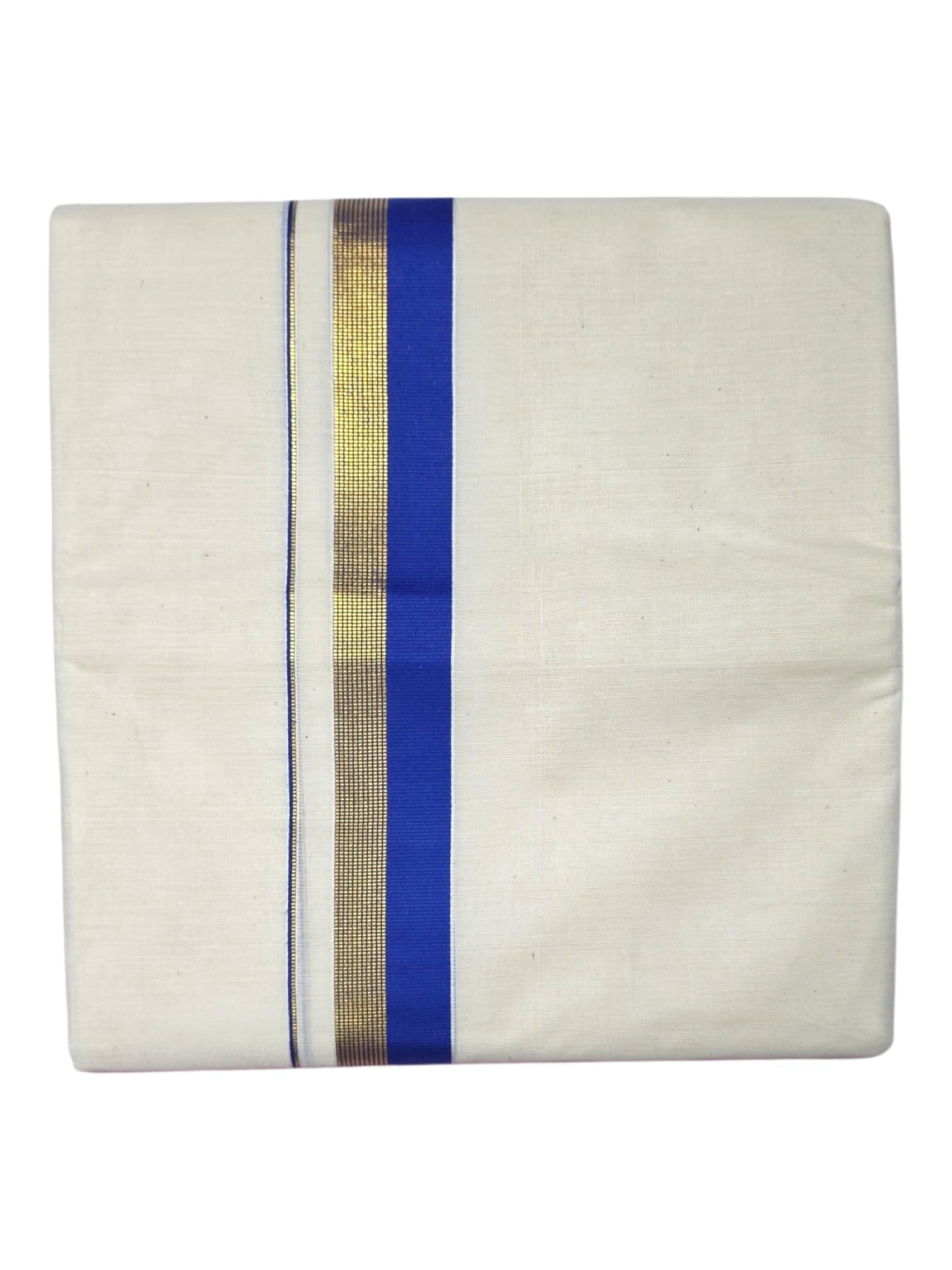 Mens Classic Kuthampully Double Mundu/Double Dhoti With Kassavu-image-13
