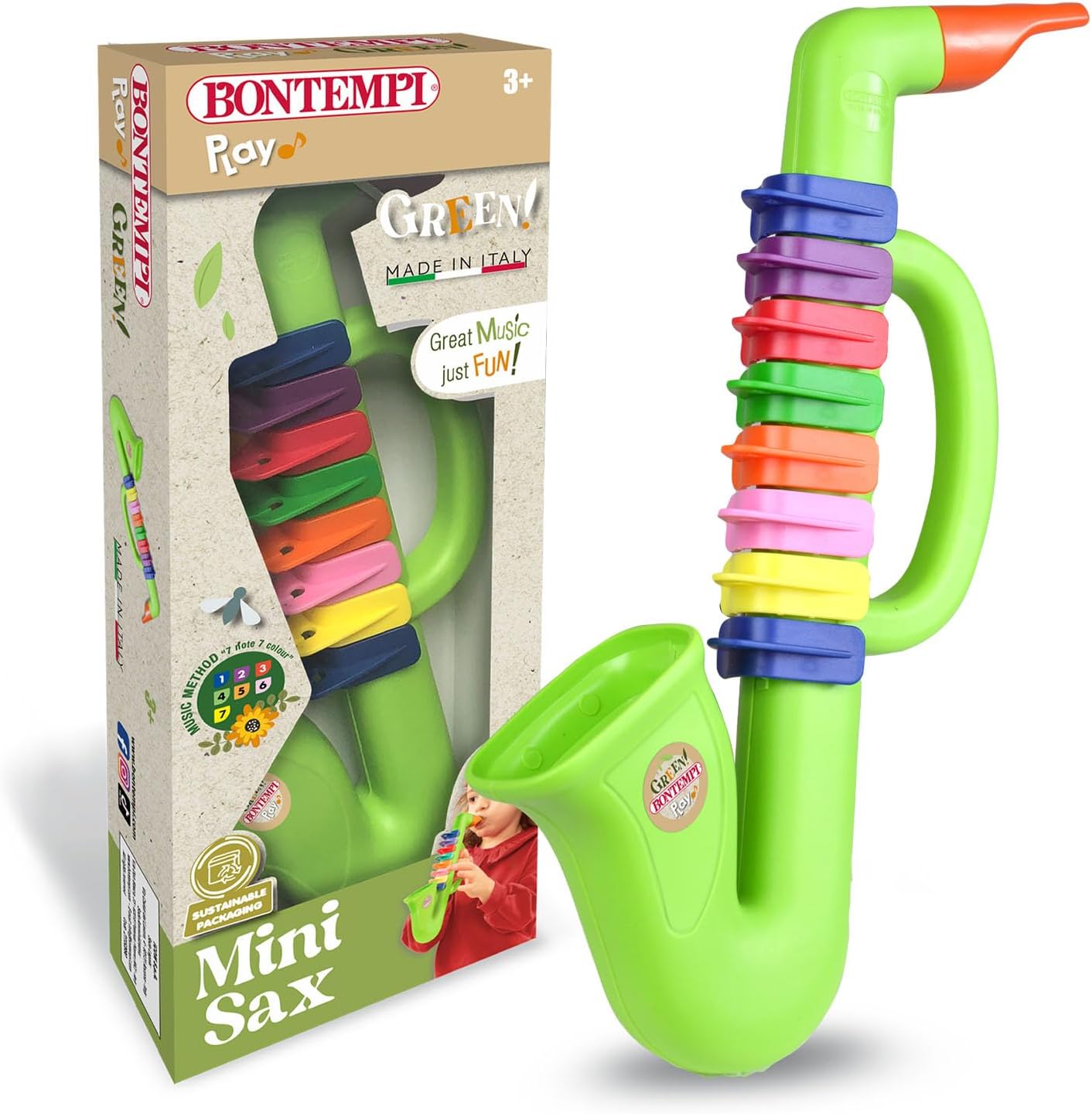 Bontempi 8-tone saxophone 280 mm, musical toy for children from 3 years