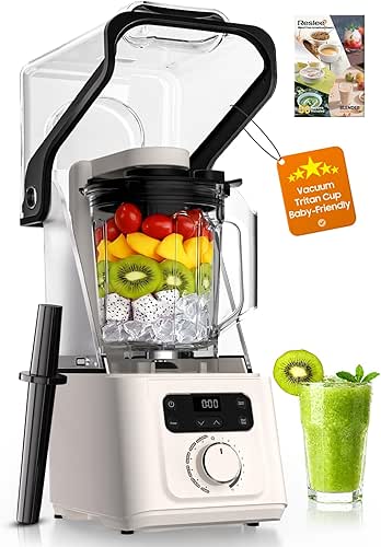 Professional Commercial Vacuum Blender with Quiet Shield, 2026 Upgraded 40000