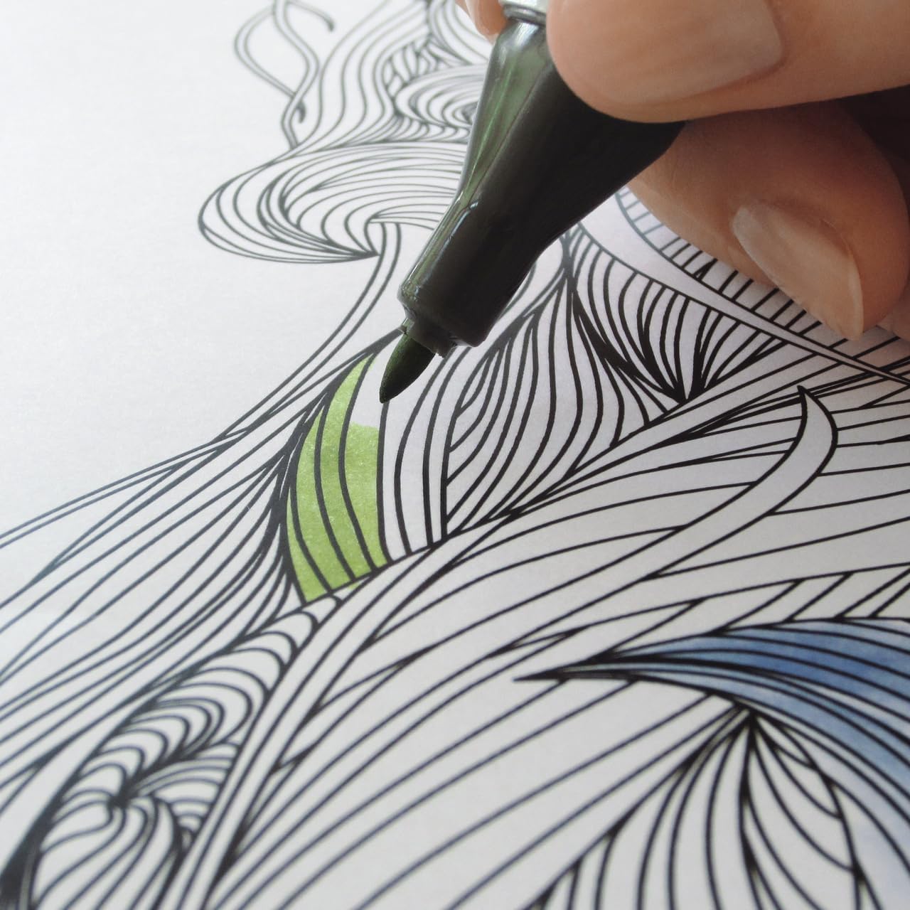 SIGEL HO570 Paper Desk Pad, with Motifs for Coloring, A2 (59.5 x 41 cm) Design Relax, 80gsm, 30 Sheets