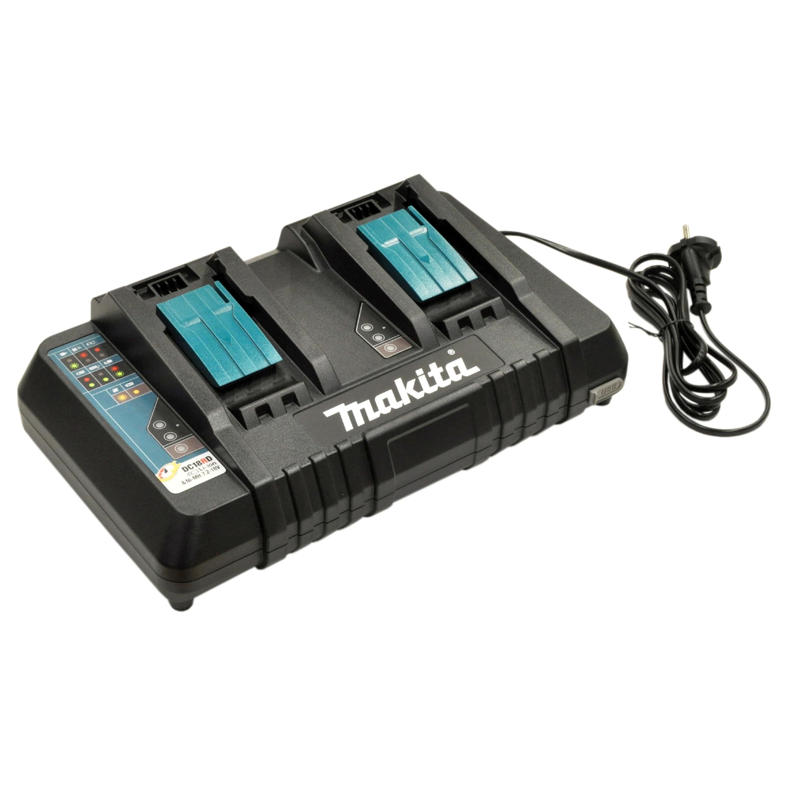 Makita Dc18Rd Caricatore Veloce Per 2 Batterie Allo Stesso Tempo 220V