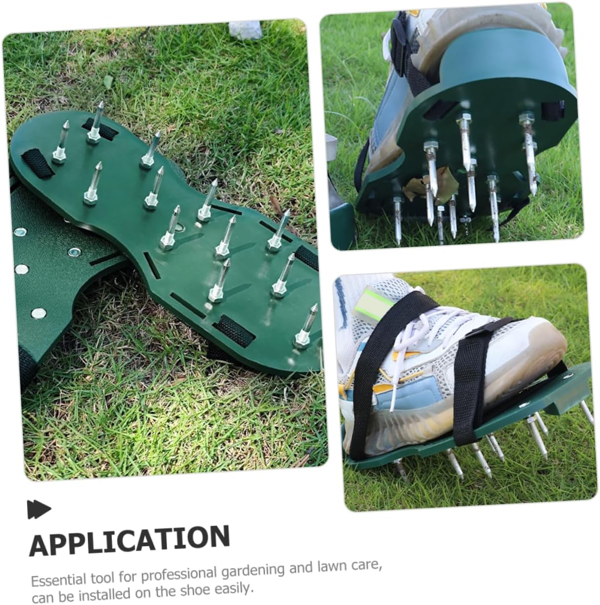 104pcs Lawn Aerator Shoes Metal Spikes Heavy Duty Aerator Pegs for Lawn Treatment and Soil Aeration for Garden and Care