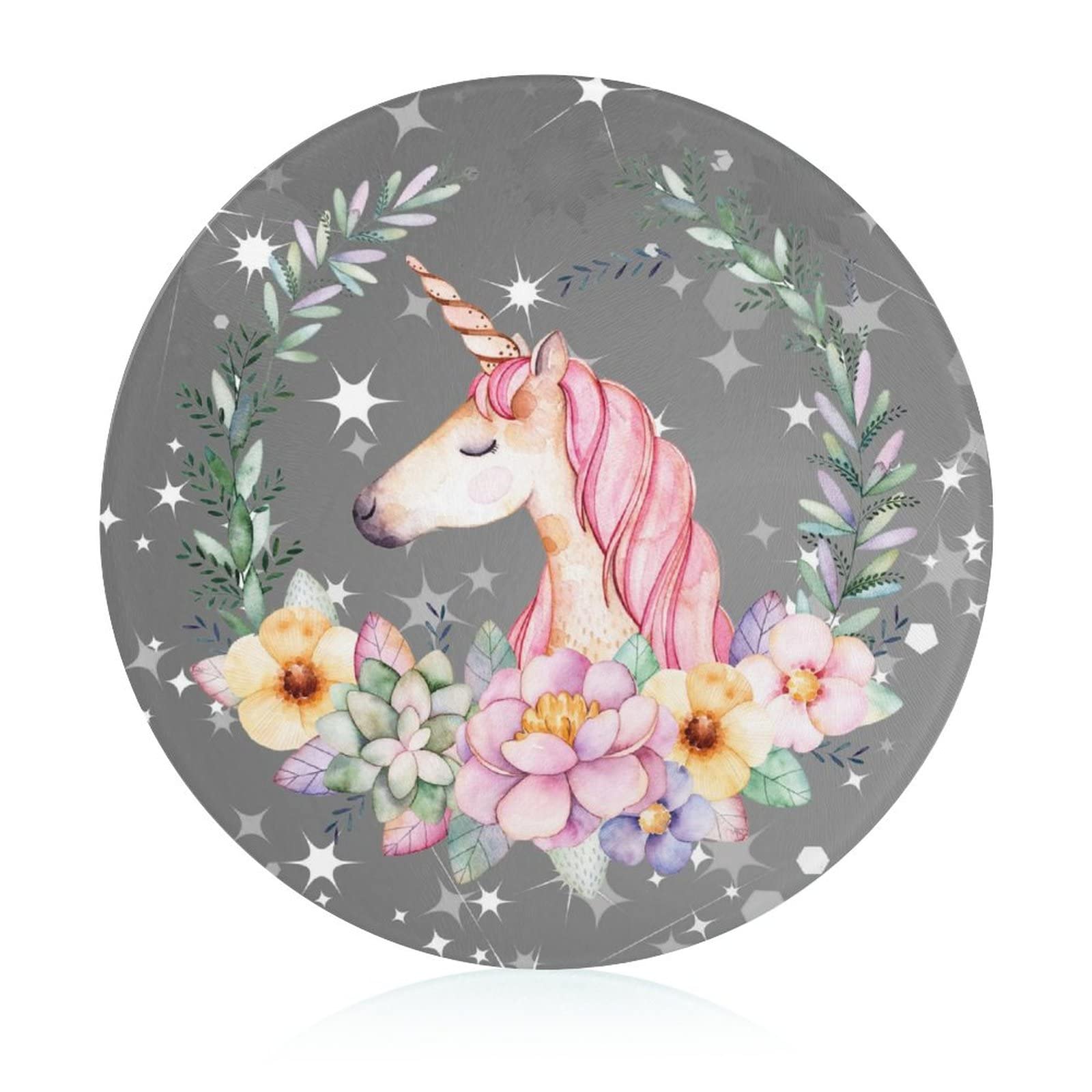 Planche à hacher licorne florale 20 cm, une idée cadeau cuisine originale