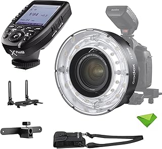Godox R200 Macro Ring Flash Head for AD200 AD200 Pro w/Godox Xpro-N Trigger 5800±200K 200Ws with Modeling Lamp Macro Speedlight for DSLR Cameras for Portrait, Macro Shooting, Wedding Photography, etc