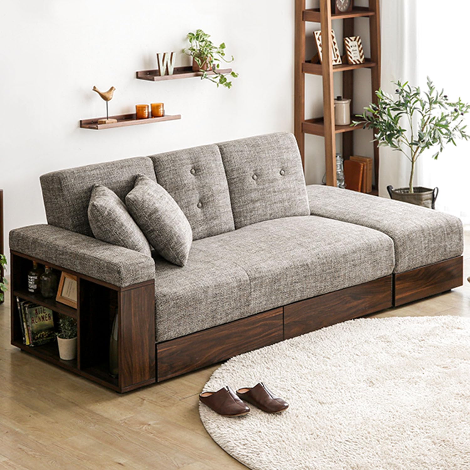 Amazon｜モダンデコ ソファー 2人掛け リクライニング クッション付き