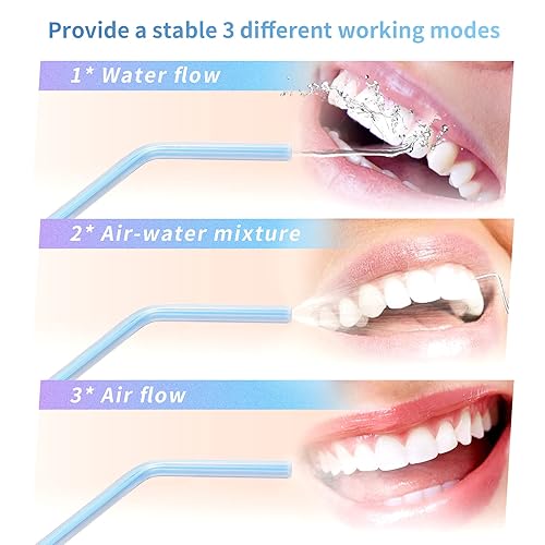 Miniatura 13 de Annhua Puntas de jeringa de agua de aire, boquillas de jeringa de 3 vías de metal dental, 20 unidades, puntas de pulverización de agua de aire