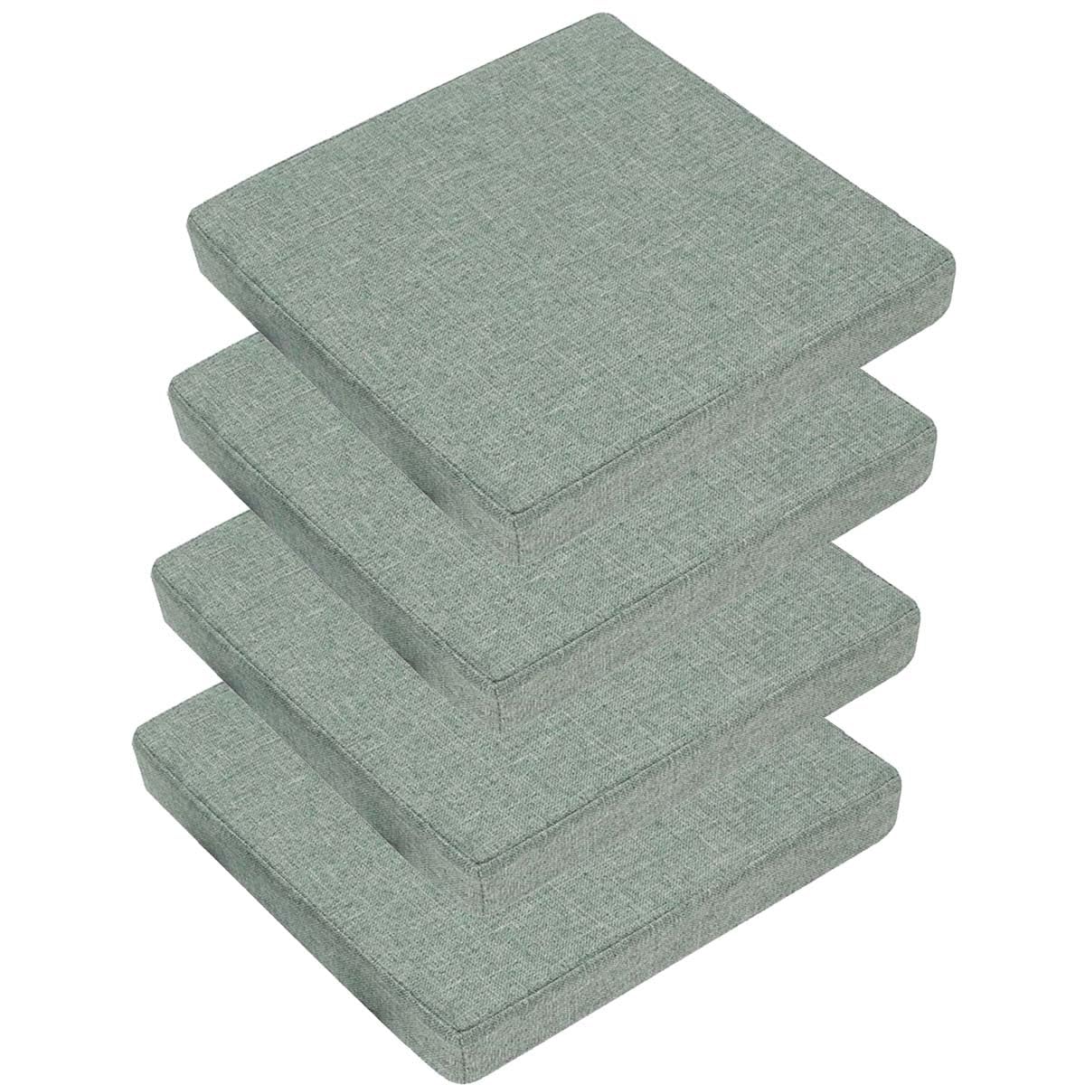Chair Seat Cushion Set of 1/2/4 Square Stool Cushions 10/12/14 Inches Chair Pads with Ties ,Thicken 5/8CM,Non Slip Chair Padding for Dining ,Office ,Kitchen ,Indoor Outdoor Chairs ( Color : O , Size :