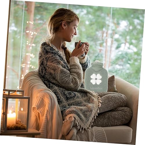 Miniatura 8 de Lurrose Calentadores de manos para calentar botellas de agua caliente, suministros de invierno, botella de agua caliente con tapa, mini botella de