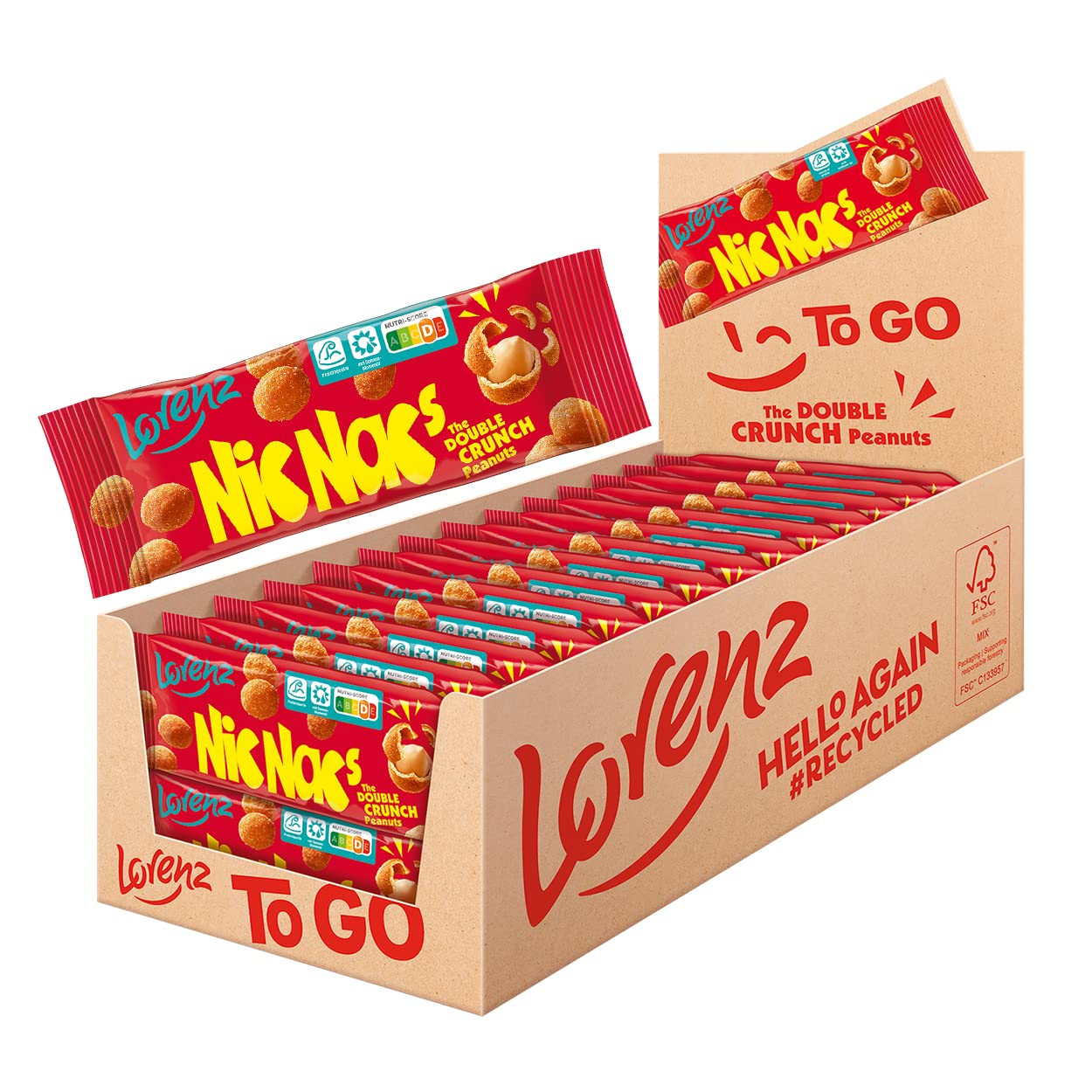 Lorenz spuntino World NIC NAC 'chiavistello, confezione da 24 (24 x 40 g)
