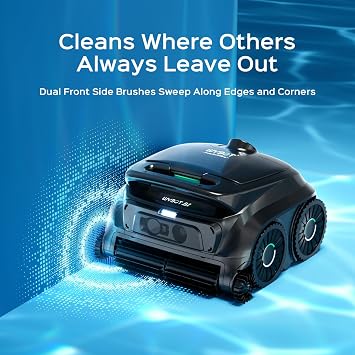 (2026 New) WYBOT B1 Robotic Pool Cleaner, Floor and Wall Cleaning, 120min Runtime Cordless Pool Vacuum for Inground & Above Ground Pools, Smart Navigation, Self-Parking, Black Green