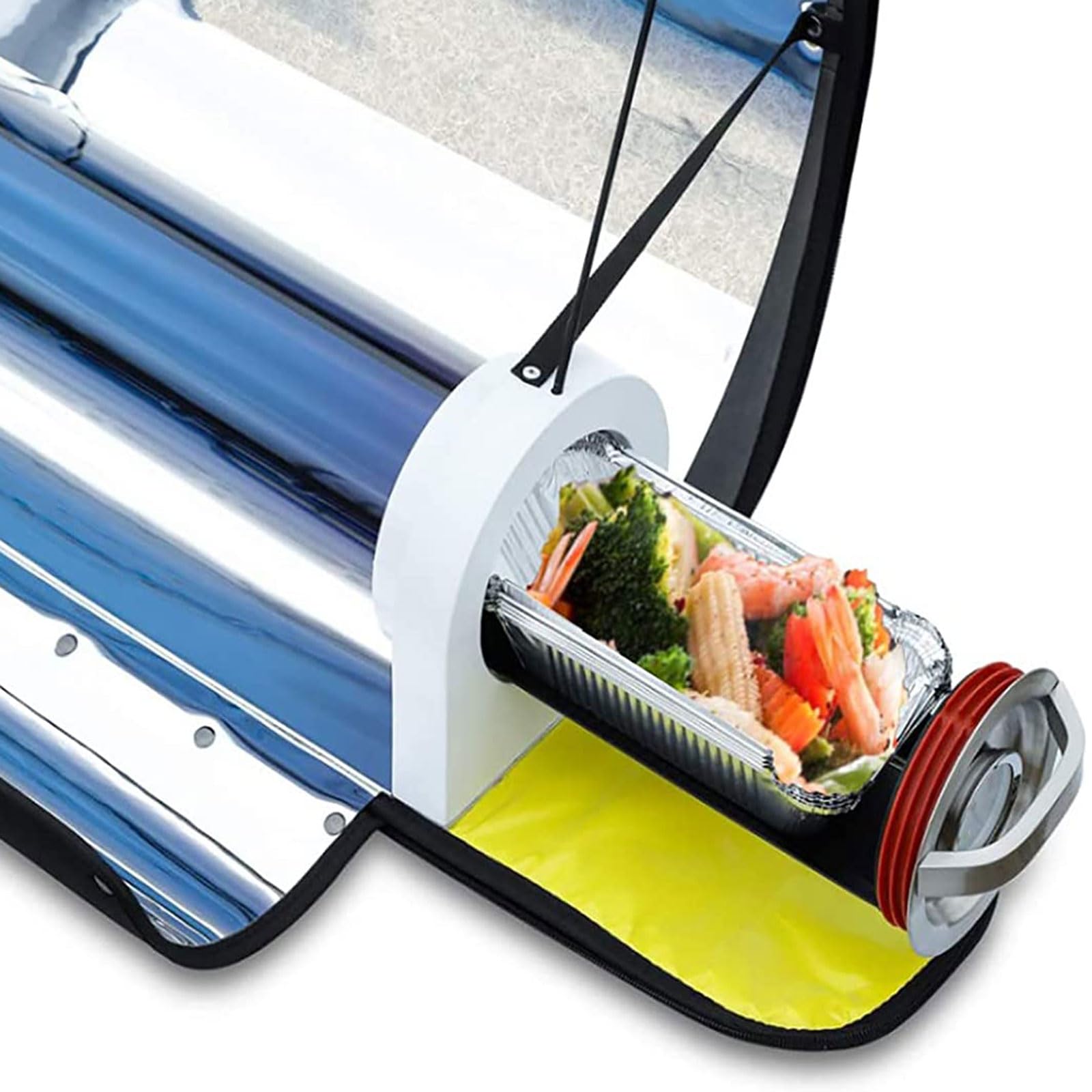 Forno solare portatile con termometro, grande capacità per cucinare all'aperto, ideale per campeggio, escursioni e riunioni di famiglia